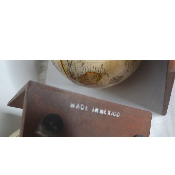 Vintage Replogle World Classic Series World Globe Bookends With Metal Base - Picture 4 of 6